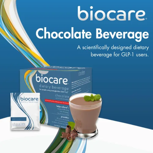 Vista 2 de Biocare Bebida nutricional para usuarios de GLP-1, la bebida dietética en polvo proporciona 0.71 oz de proteína esencial, 26 vitaminas/minerales