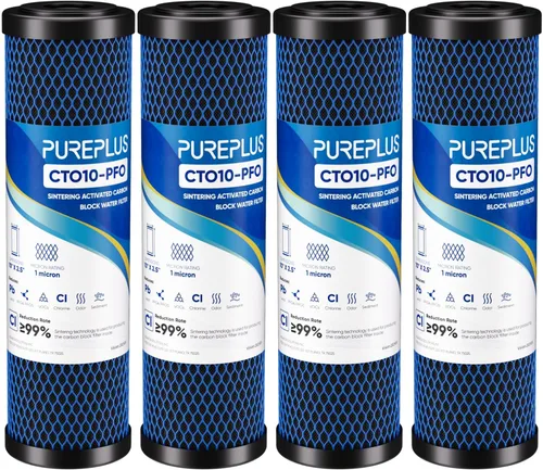 Vista 11 de PUREPLUS Filtro de agua de carbono CTO para toda la casa de 1 micrón, 2.5