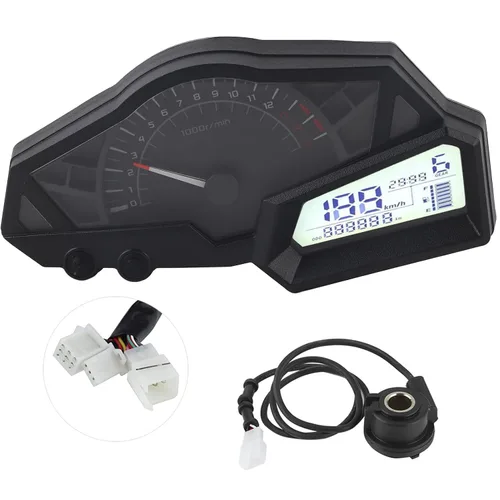 Vista 2 de DOACTLCD - Medidor de combustible de velocidad para motocicleta, 15000 rpm, repuesto para NINJA 300EX300300SE 1315 2015 300 odómetros