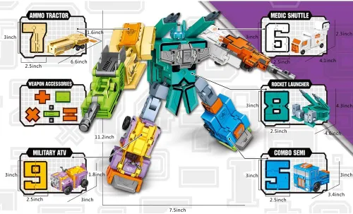 Vista 3 de Cyeah Robot matemático de números, robot, juguetes matemáticos para la educación de los niños, 20 piezas