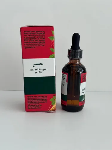 Vista 3 de HERBAMAMA Panax - Tintura de raíz de ginseng – Apoyo energético vegano con extracto de ginseng rojo coreano gotas líquidas – Suplemento de apoyo