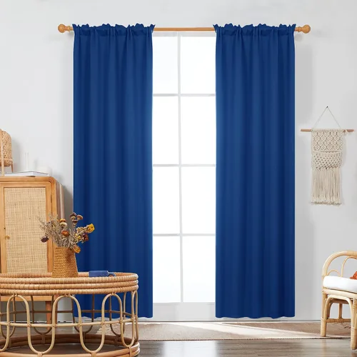 Vista 201 de Deconovo Cortinas opacas, aislamiento térmico, dobladillo para barra, reducción de ruido, certificado Oeko-TEX, cortinas de oscurecimiento