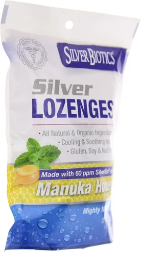 Vista 8 de American Biotech Labs Silver Biotics - Pastillas de plata con 60 ppm SilverSol y miel de Manuka, menta manuka poderosa (21 unidades) (paquete de 2)