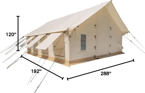 Vista 9 de WHITEDUCK Alpha Pro - Tienda de campaña de lona impermeable para 4 estaciones, para acampar y cazar, con marco de aluminio resistente, ideal
