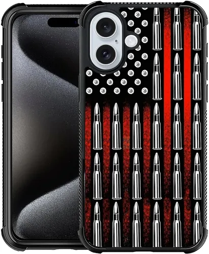 Vista 119 de Funda compatible con iPhone X/XS, diseño de bandera estadounidense de béisbol, TPU suave, a prueba de golpes, de vidrio templado, para iPhone X/XS