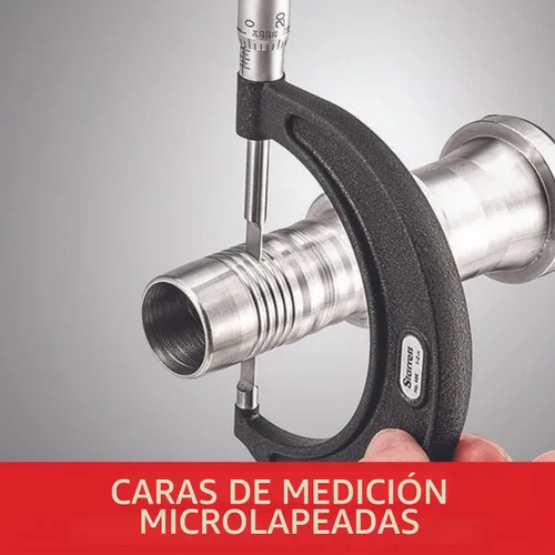 Vista 5 de Starrett 436.1 - Micrómetro exterior, tope trinquete, tuerca de bloqueo, caras de carburo, pulgadas, 1
