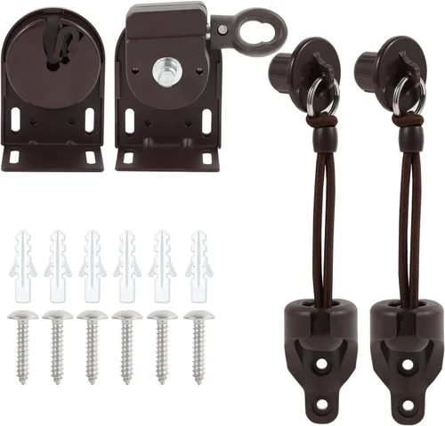 Vista 8 de Lifepefe Kit de bunge+soporte inalámbrico+cubierta de extremo nuevo, kit de soporte de montaje de repuesto universal para persiana solar