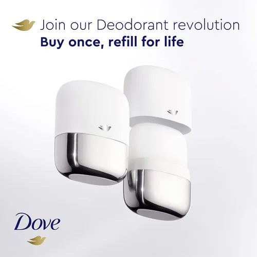 Vista 9 de Dove Kit de inicio de desodorante recargable 0% aluminio coco y jazmín rosa desodorante libre de aluminio 1.13 oz