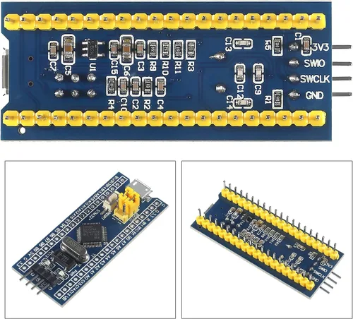 Vista 5 de Alinan 2 unids ST-Link V2 Unidad de Programación Emulador Descargador (color al azar)+2pcs STM32F103C6T6 Placa de desarrollo de sistema mínimo