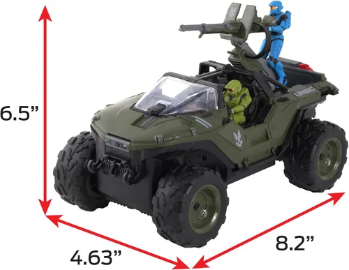 Vista 5 de NKOK Halo Infinite RC: Battle Hog UNSC Warthog - W/Master Chief & Spartan, control de radio de 2.4 GHz con vehículo Turbo Boost