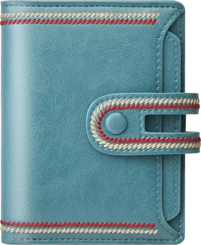 Vista 17 de TFKGS Tarjetero de crédito para mujer, cartera RFID de cuero para mujer con bloqueo de cremallera, llavero para tarjetas de acordeón, regalos
