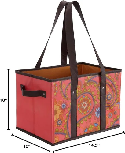 Vista 9 de Foraineam Juego de bolsas reutilizables para comestibles, bolsas de compras plegables y resistentes con fondo reforzado