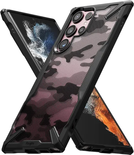 Vista 13 de Ringke Fusion-X [revestimiento dual antiarañazos] compatible con Samsung Galaxy A14 (4G y 5G), parachoques aumentado transparente, parte trasera