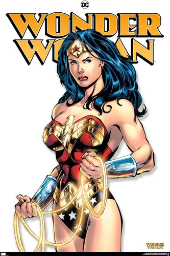 Vista 9 de Trends International DC Comics Wonder Woman - Póster de pared, 22.4 pulgadas de largo x 14.7 pulgadas, versión enmarcada de madera de granero