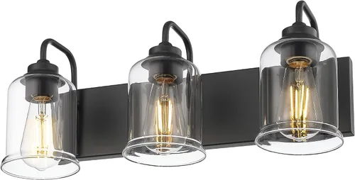 Vista 17 de zeyu Accesorios de Iluminación para Baño en Bronce Aceitado, Lámpara de Tocador de Baño de 2 Luces, Apliques de Pared Estilo Granja de 12.5 Pulgadas
