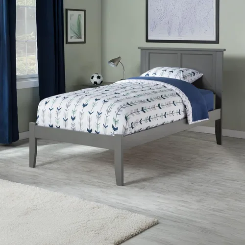 Vista 6 de Atlantic Furniture AR8621001 Madison - Cama de plataforma con tabla de pie abierto, tamaño individual, color espresso
