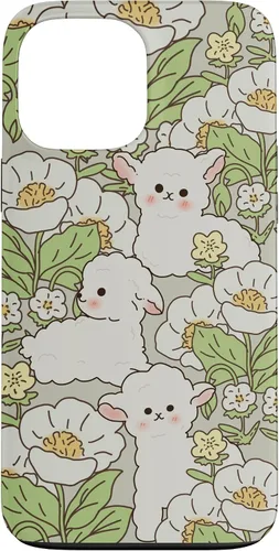 Vista 23 de Funda para iPhone 16 con diseño de oveja, cordero, margarita, granjero