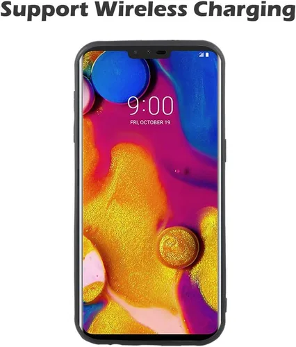 Vista 3 de Asuwish Funda de teléfono para LG V40 ThinQ funda de goma suave, resistente a los golpes, resistente, ligera, flexible, antideslizante, ajuste