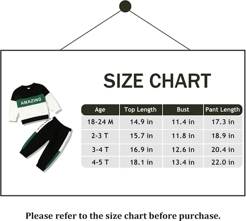 Vista 6 de Menglang Conjunto de sudadera y pantalones de manga larga con letras, ropa para bebé niño para otoño e invierno