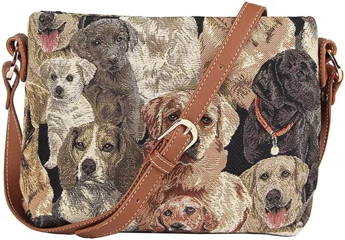 Vista 5 de Signare XB02-LAB - Bolso cruzado de tapiz para mujer, diseño de perro labrador, Labrador