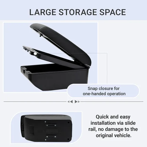 Vista 4 de Para Suzuki Jimny Reposabrazos JB23 JB43 1999-2018 Reposabrazos de coche Organizador de consola Caja de almacenamiento Reequipamiento Piezas