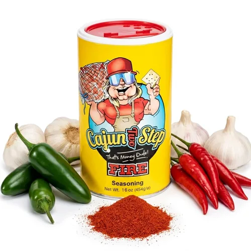Vista 15 de Condimento Cajún Two Step de StaleKracker - 8 paquetes, Condimento de Fuego para Cocina Criolla Auténtica de Luisiana (64 oz.) Cajun 2 Step spicy