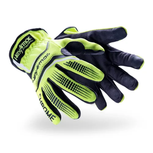 Vista 16 de HexArmor Chrome SLT® Series 4067 Leather Work Gloves, Large Resistente a los cortes, protección contra impactos 4067 Cuero Blanco y Naranja Impact