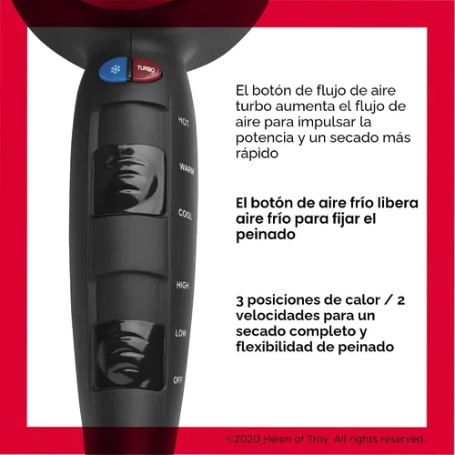Vista 3 de Revlon 1875 W Secador de pelo turbo voluminizador
