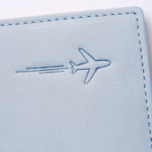 Vista 6 de Portapasaportes de cuero auténtico para pasaporte, con bloqueo Rfid - con compartimento para documentos de identificación
