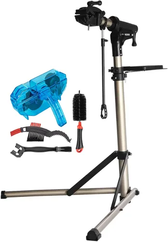 Vista 9 de CXWXC - Soporte de mantenimiento y reparación para bicicleta (aleación de aluminio, altura ajustable)