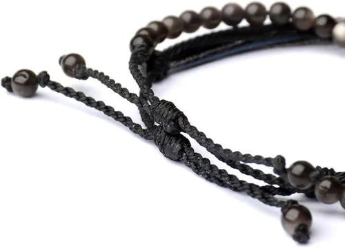 Vista 8 de Mezcla Vida Pulseras de cuentas de piedra natural para hombres y mujeres, unisex, ajustables, impermeables, juego de pulseras de cuerda para el día