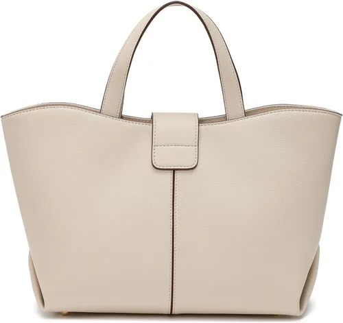 Vista 7 de Bolso cruzado de cuero con asa superior, bolso de mano para mujer, con asa superior y correa ajustable