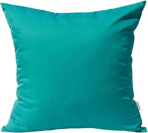Vista 80 de TangDepot Fundas de almohada sólidas de seda sintética duradera, fundas de almohada cuadradas decorativas, fundas de almohada para interiores y Azul