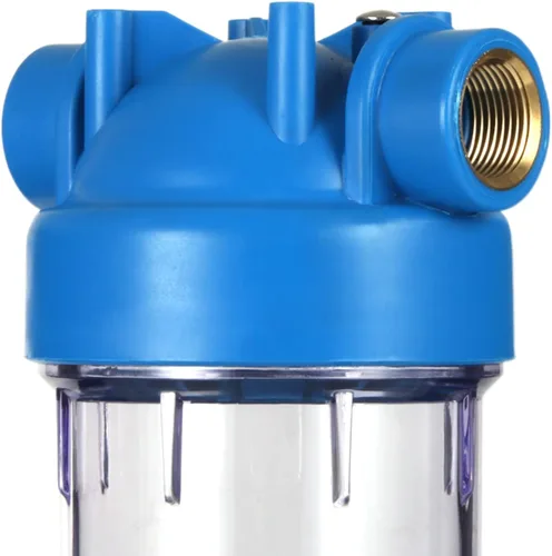 Vista 5 de Geekpure - Carcasa para filtro de agua transparente de 10 pulgadas para toda la casa (1) Puerto de latón NPT de 3/4", se adapta a filtros de 2.5