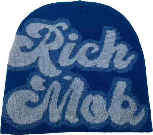 Vista 12 de CORIRESHA Gorros Y2K para hombre, gorro de punto con letras gráficas, gorro de invierno suave y cálido 2_beige café/gris rosa rojo