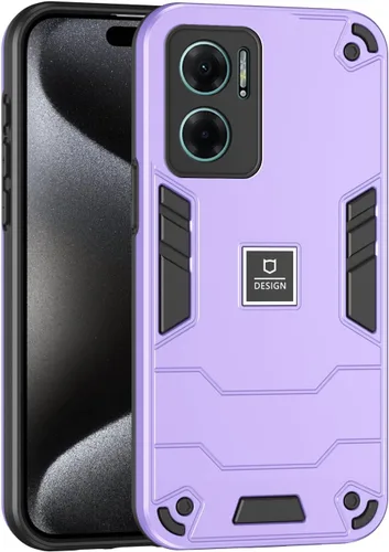 Vista 398 de Funda compatible con Redmi A1, compatible con Redmi A2 2 en 1 [PC dura + TPU], funda de teléfono negra