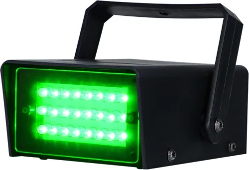 Vista 11 de ENUOLI Mini luz estroboscópica LED de color blanco con 24 LED superbrillantes de control de velocidad variable para clubes de Navidad, efecto