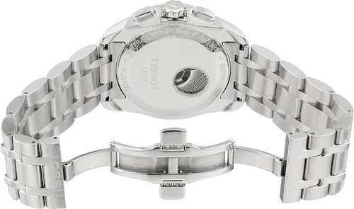 Vista 6 de Tissot Reloj automático suizo plateado T0356271103100 Couturier para hombre, plateado, Cronógrafo