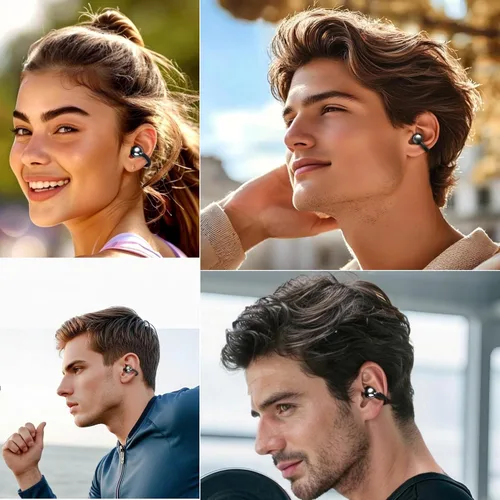 Vista 9 de M97 - Auriculares Inalámbricos con Clip Bluetooth 6.0, Auriculares de Oreja Abierta con Batería de 50H con Carga Rápida de 10 Min, Gancho