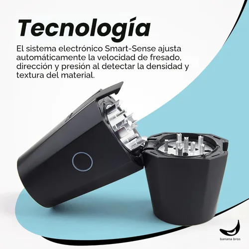 Vista 5 de Banana Bros OTTO Molinillo Eléctrico Inteligente de Especias - Molinillo Automático de Hierbas con Tecnología Inteligente - Recargable vía USB Negro