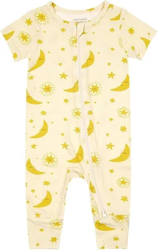 Vista 11 de Teach Leanbh Pijama de viscosa de bambú unisex para niños pequeños Azul Blanco/Cocodrilo