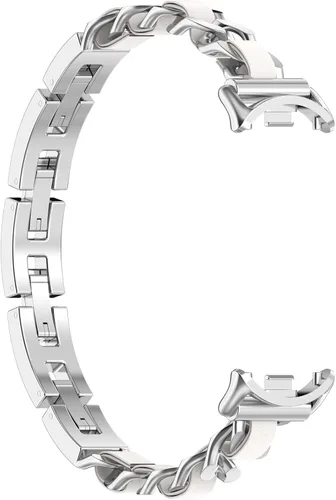 Vista 6 de Bandas compatibles con correas Xiaomi Mi Band 8, correa ajustable de acero inoxidable, accesorios de pulsera para mujer, repuesto para Mi Band 8