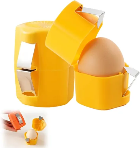 Vista 10 de 2 Piezas Abridor de Cáscaras de Huevo, Abridor de Huevos Mejorado 2026 para Huevos Duros, Separador Pelador de Huevos para Huevos Crudos Herramienta