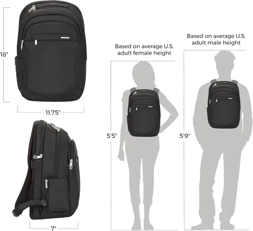 Vista 5 de Travelon - Mochila antirrobo clásica grande multiusos, Negro, Tamaño único