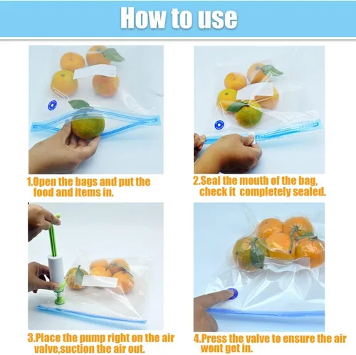 Vista 9 de Sous Vide Bags - 20 bolsas de 8.3 x 8.7 pulgadas/8.3x8.7 in, sin BPA, reutilizables, selladoras al vacío, mantienen los alimentos frescos