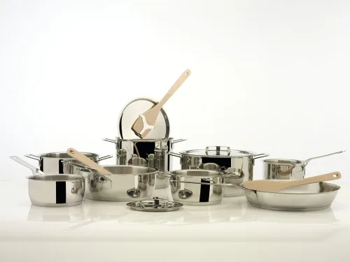 Vista 5 de A Di Alessi,AJM100/24 "POTS & PANS", olla de acero inoxidable 18/10 pulido con espejo, 9 cuartos de galón 10 oz