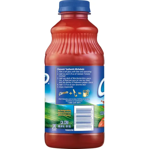 Vista 8 de Clamato Original Tomate Cóctel, botella de 32 fl oz (paquete de 12)
