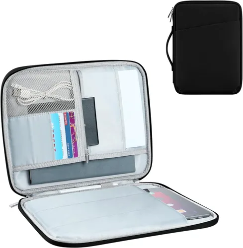 Vista 10 de Funda de transporte para tablet de 12.9 pulgadas, máxima protección para tu iPad Pro, Surface Pro, Galaxy Tab S8 Plus y más (PU-rosa, 12.9 pulgadas)