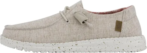Vista 55 de Hey Dude Wendy Chambray - Zapatos para mujer, mocasines con cordones para mujer, cómodos y ligeros Aurora Blanco 2