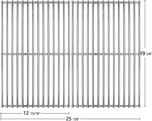 Vista 2 de Hongso Rejillas de cocina de acero inoxidable SUS304 de 19 1/4 pulgadas para Jenn-Air 720-0336 720-0163 730-0163 720-0511, Nexgrill 720-0163